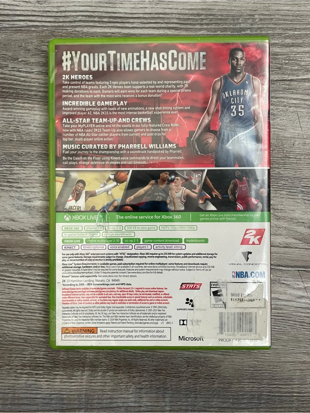 NBA 15 Xbox 360 Game - Blue